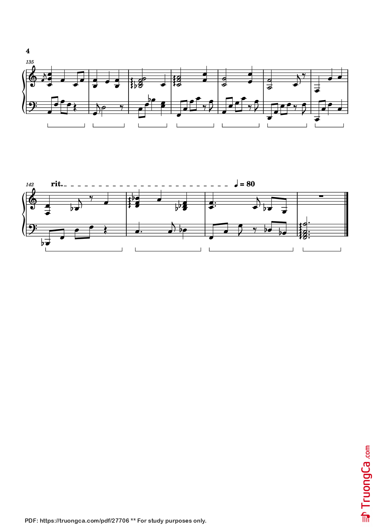 Trang 4 của Sheet nhạc PDF Piano bài hát Prelude Piano - Izumi Hirotaka