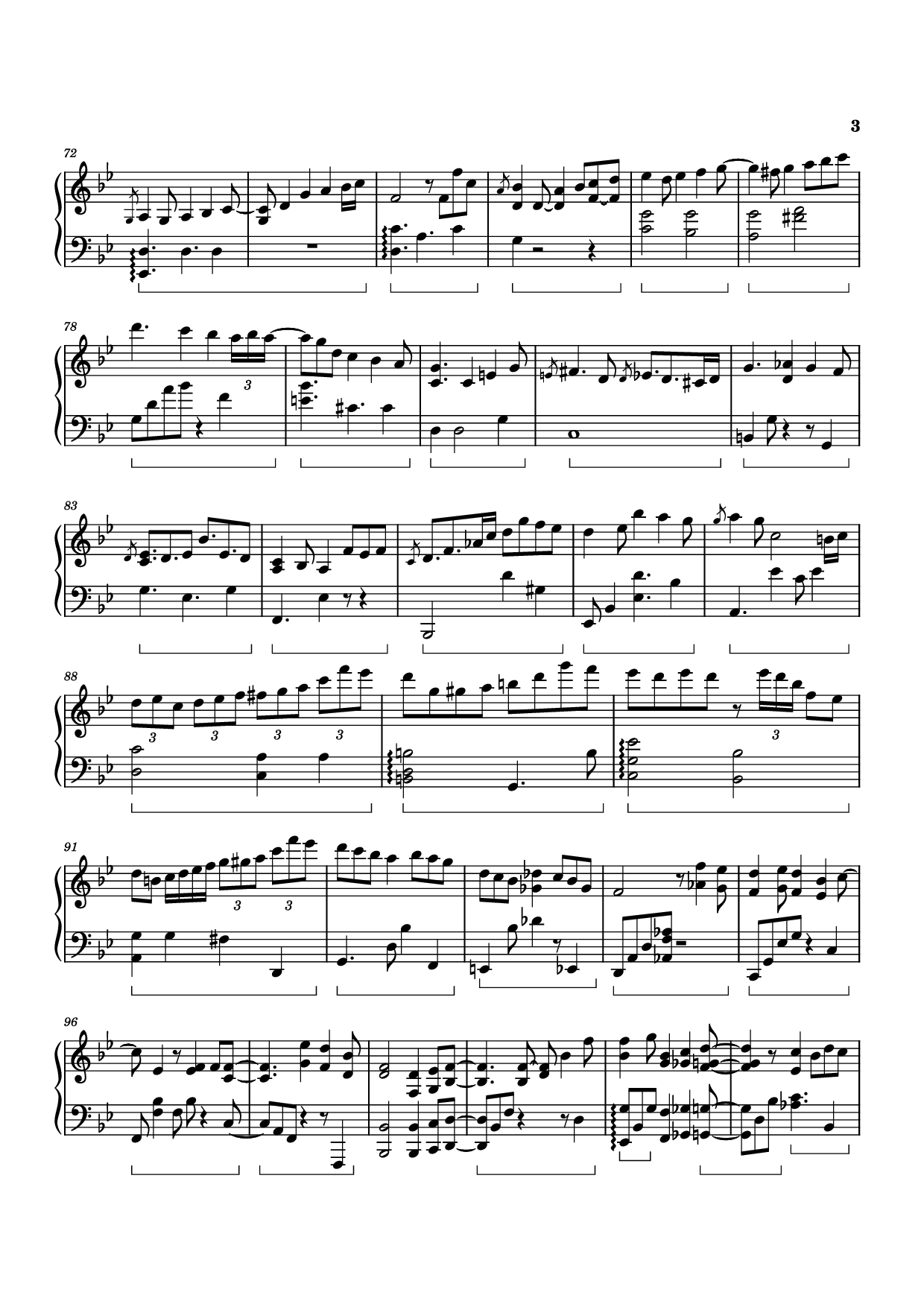 Trang 3 của Sheet nhạc PDF Piano bài hát Three Swallows Piano - Izumi Hirotaka