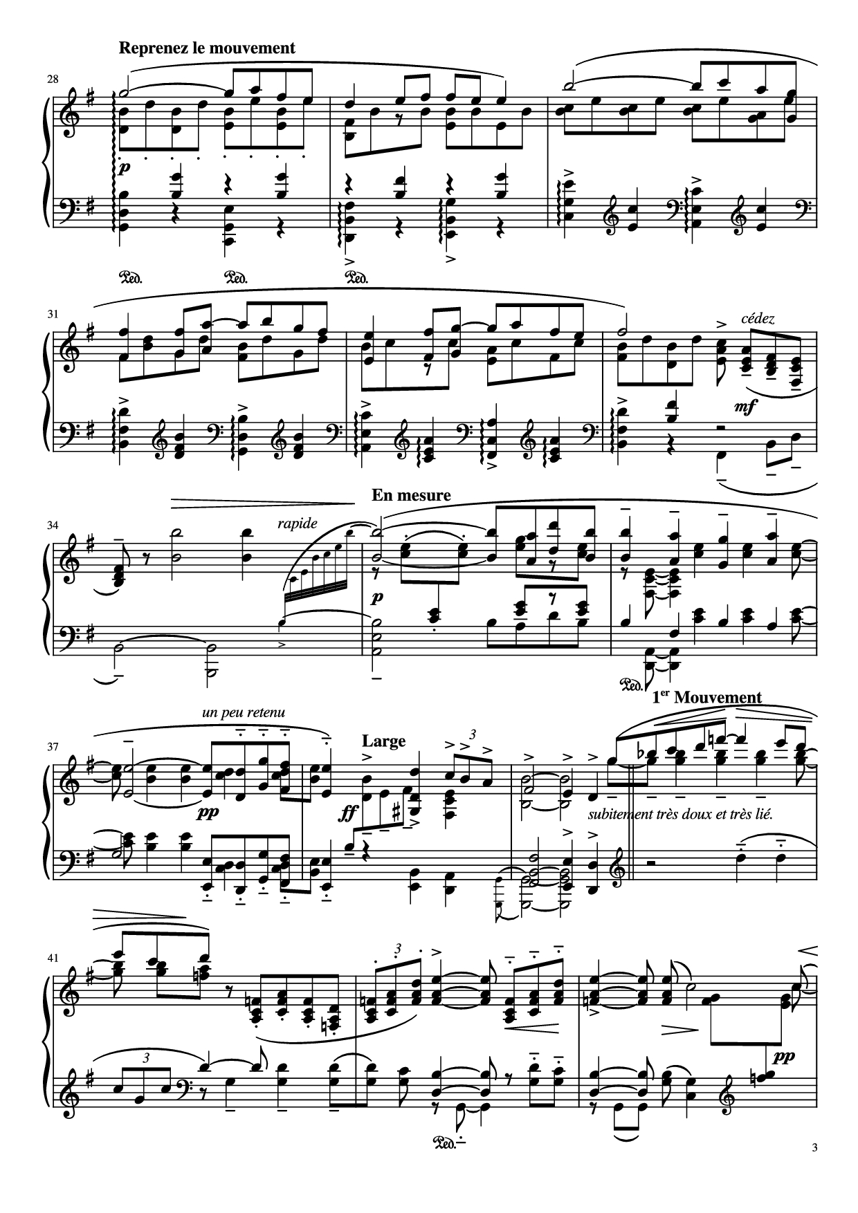 Trang 3 của Sheet nhạc PDF Piano bài hát PAVANE Piano - Maurice Ravel