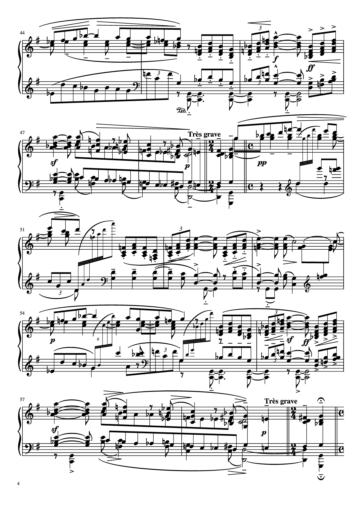 Trang 4 của Sheet nhạc PDF Piano bài hát PAVANE Piano - Maurice Ravel