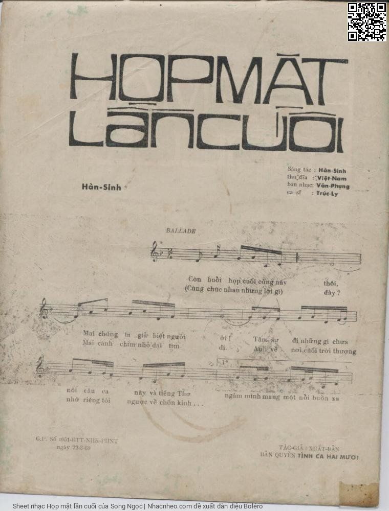 Trang 2 của Sheet nhạc PDF bài hát Họp mặt lần cuối - Song Ngọc, 1. Còn buổi họp cuối cùng này  thôi. Mai chúng ta giã biệt người  ơi Tâm sự đi những gì mình chưa  nói