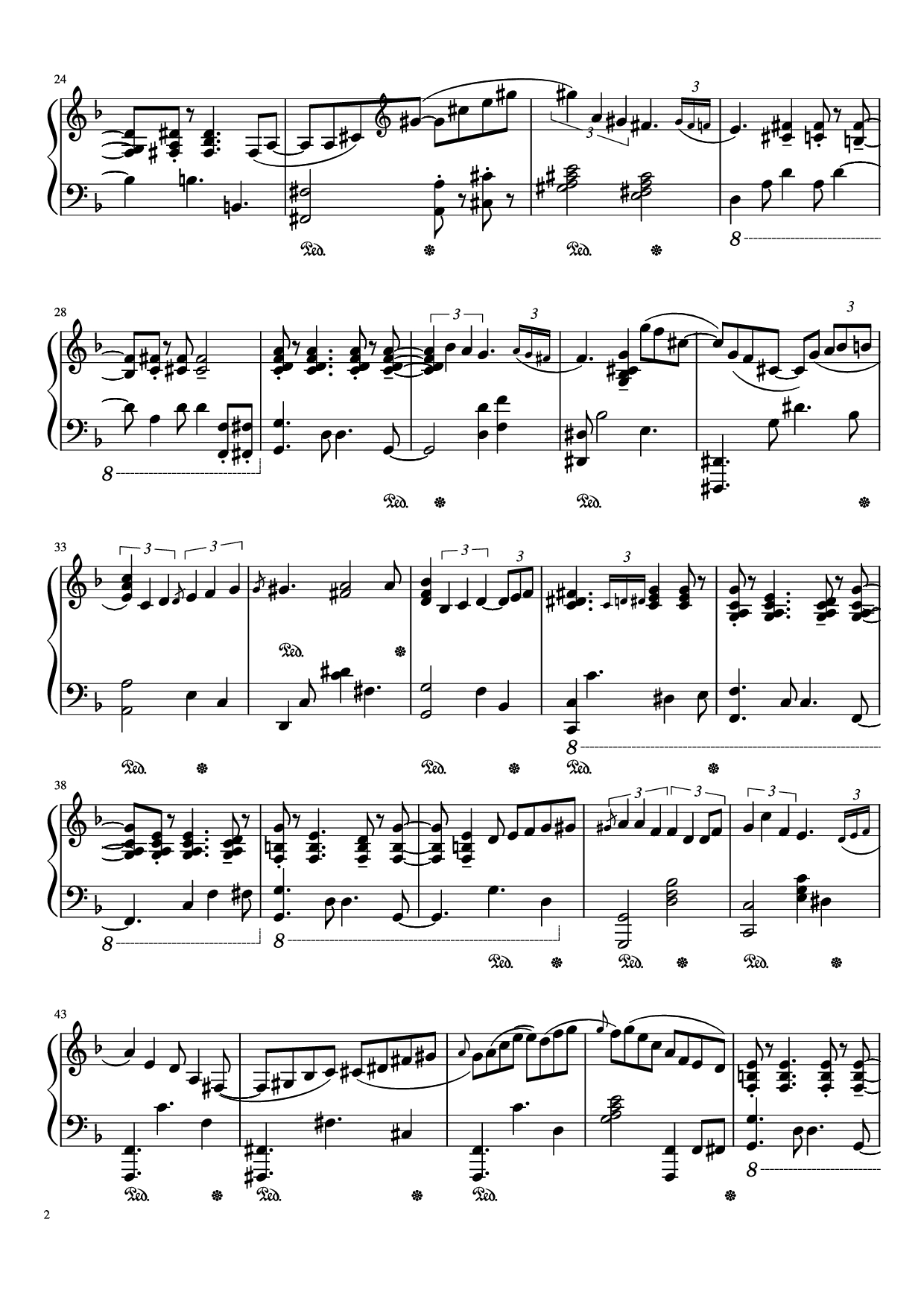 Trang 2 của Sheet nhạc PDF Piano bài hát The Girl From Ipanema Piano - Variant by : Wayne Wheeler