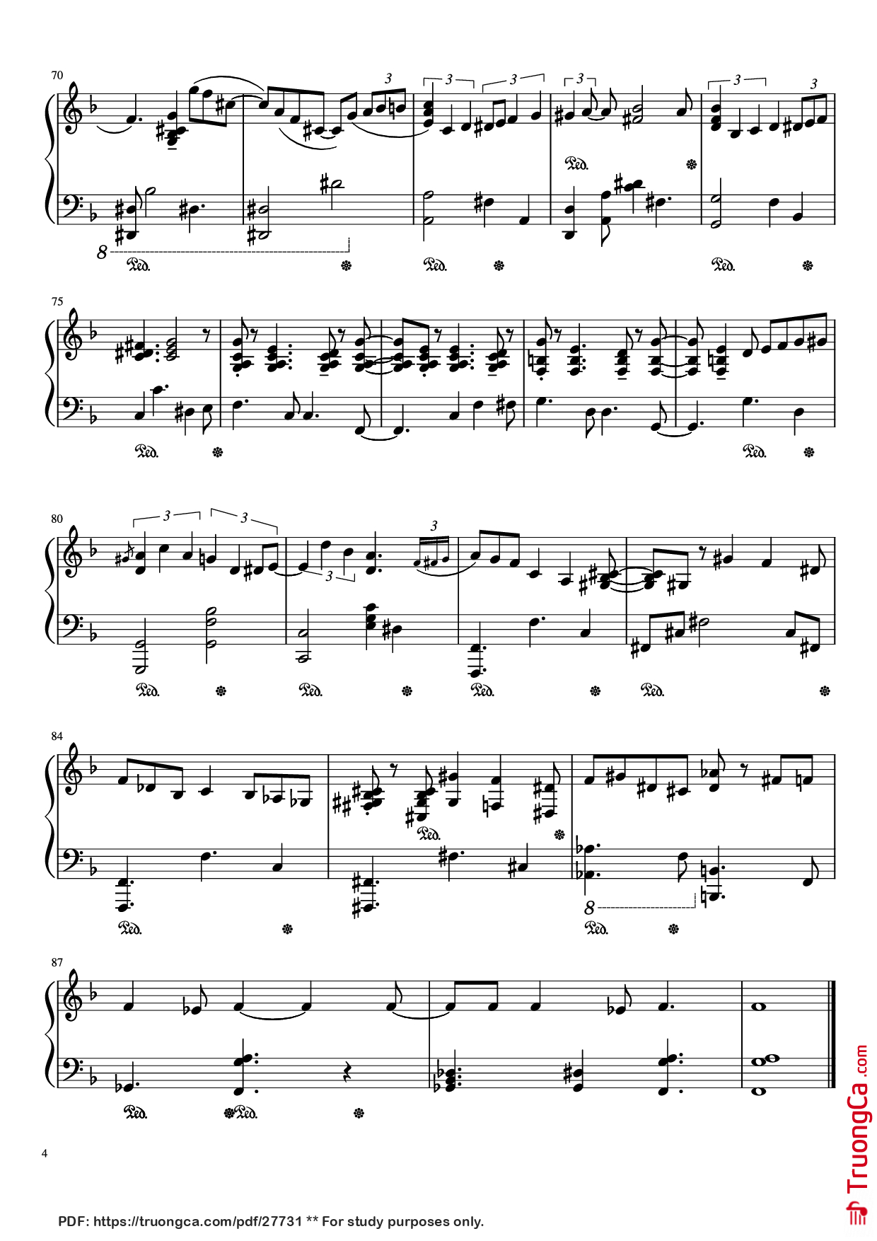 Trang 4 của Sheet nhạc PDF Piano bài hát The Girl From Ipanema Piano - Variant by : Wayne Wheeler