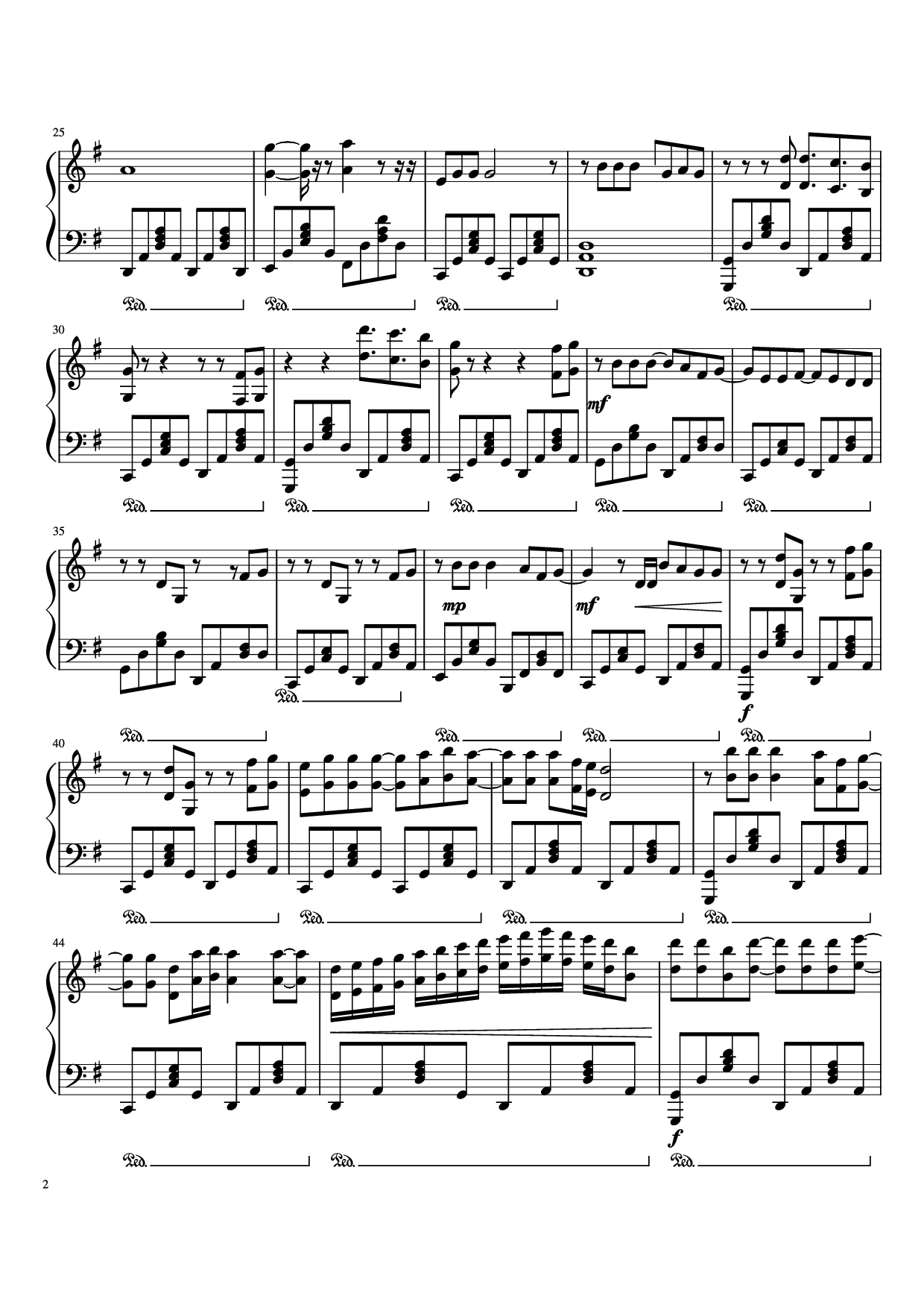 Trang 2 của Sheet nhạc PDF Piano bài hát When you Say Nothing At All Piano - Undefined