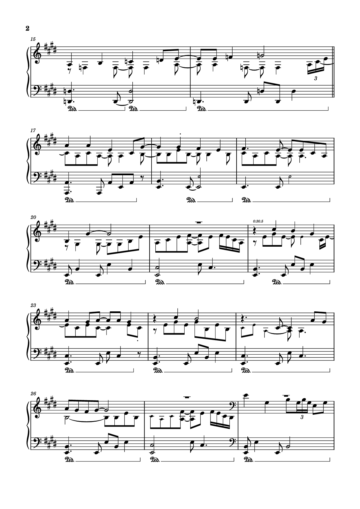 Trang 2 của Sheet nhạc PDF Piano bài hát 