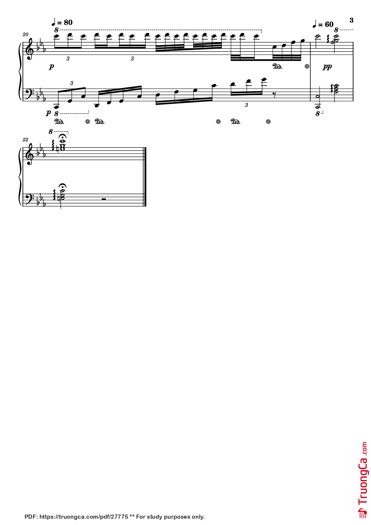 Trang 3 của Sheet nhạc PDF Piano bài hát Bài ca đất phương nam Piano - Lư Nhất Vũ