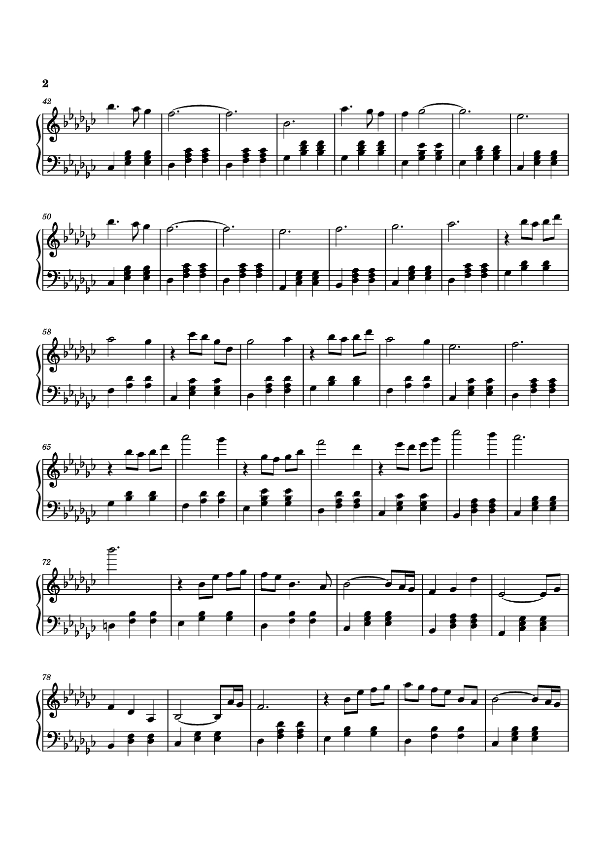Trang 2 của Sheet nhạc PDF Piano bài hát Ofelia Piano - Juan Arenosa