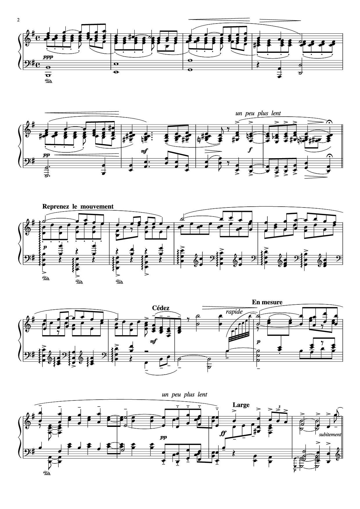 Trang 2 của Sheet nhạc PDF Piano bài hát PAVA N E Piano - Maurice  Ravel