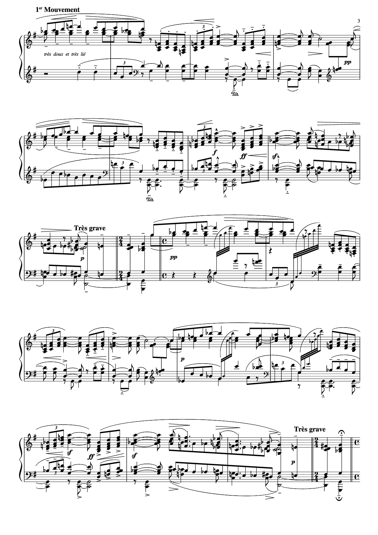 Trang 3 của Sheet nhạc PDF Piano bài hát PAVA N E Piano - Maurice  Ravel