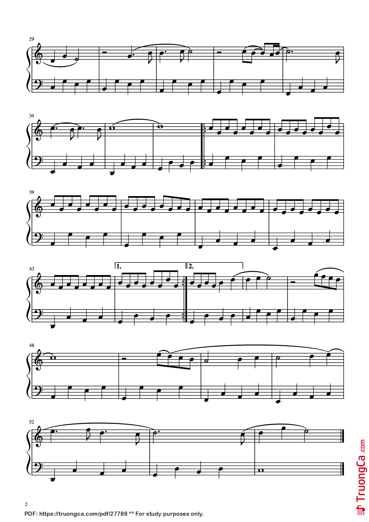 Trang 2 của Sheet nhạc PDF Piano bài hát Reflection of Peace Piano - Lisa Donkers