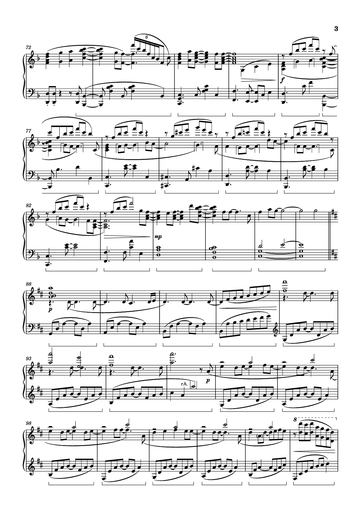 Trang 3 của Sheet nhạc PDF Piano bài hát Sincerely Piano - Original Artist: TRUE