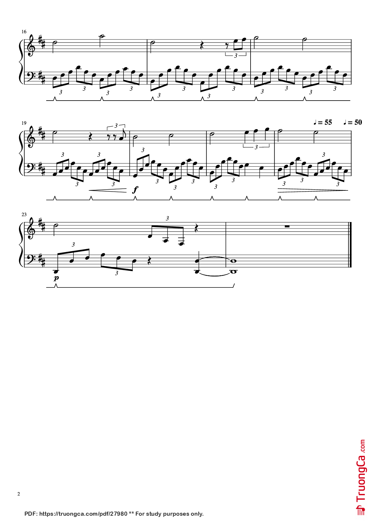Trang 2 của Sheet nhạc PDF Piano bài hát Can