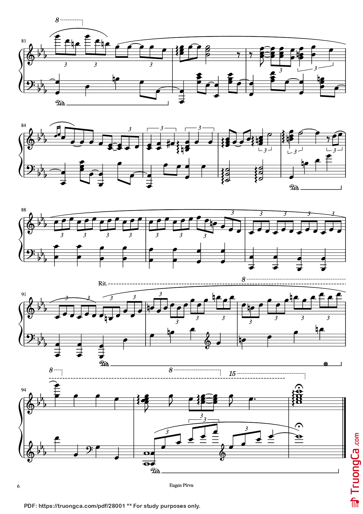 Trang 6 của Sheet nhạc PDF Piano bài hát Summertime Piano - George Gershwin