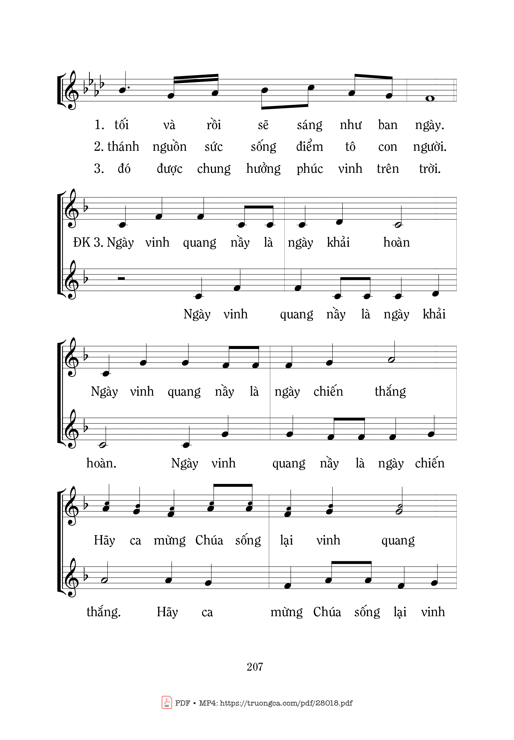 Trang 2 của Sheet nhạc PDF bài hát Ngày Vinh Quang - Mi Trầm