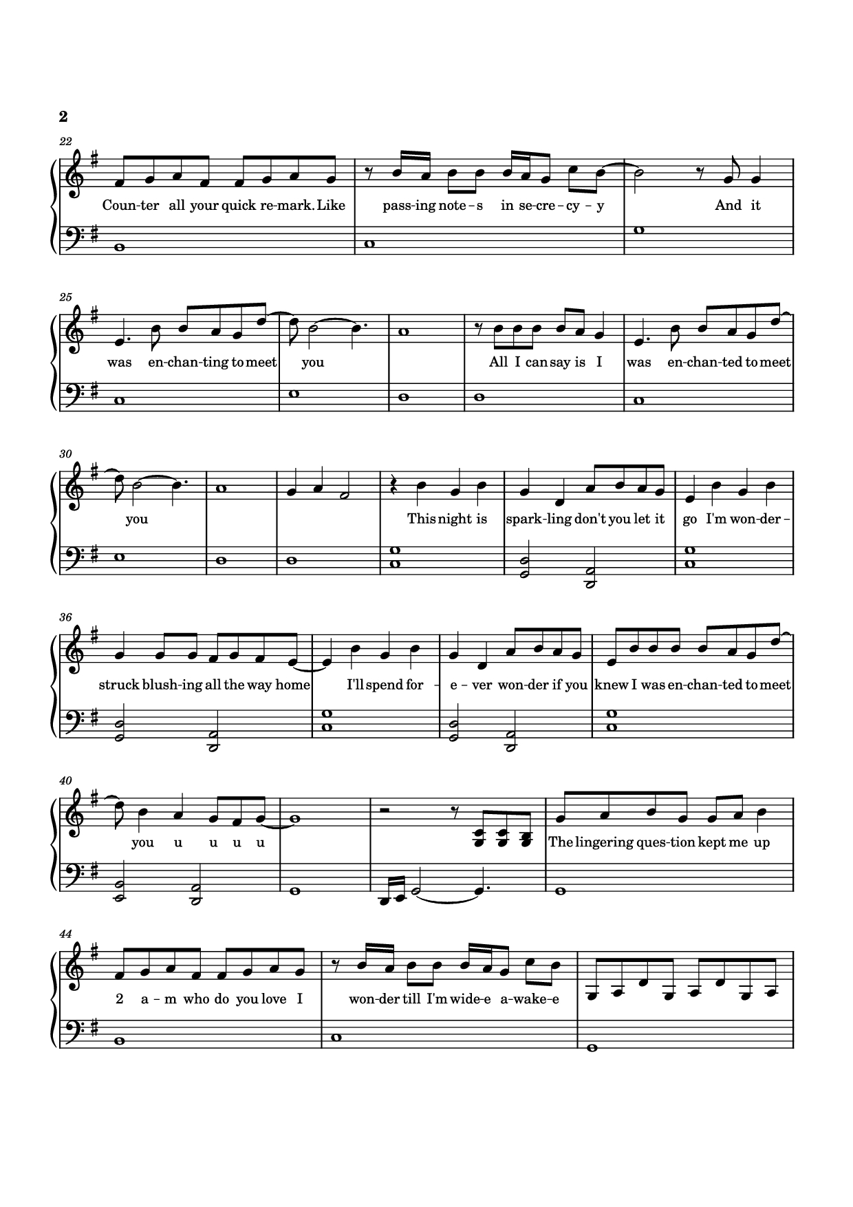 Trang 2 của Sheet nhạc PDF Piano bài hát Enchanted Piano easy - Taylor Swift