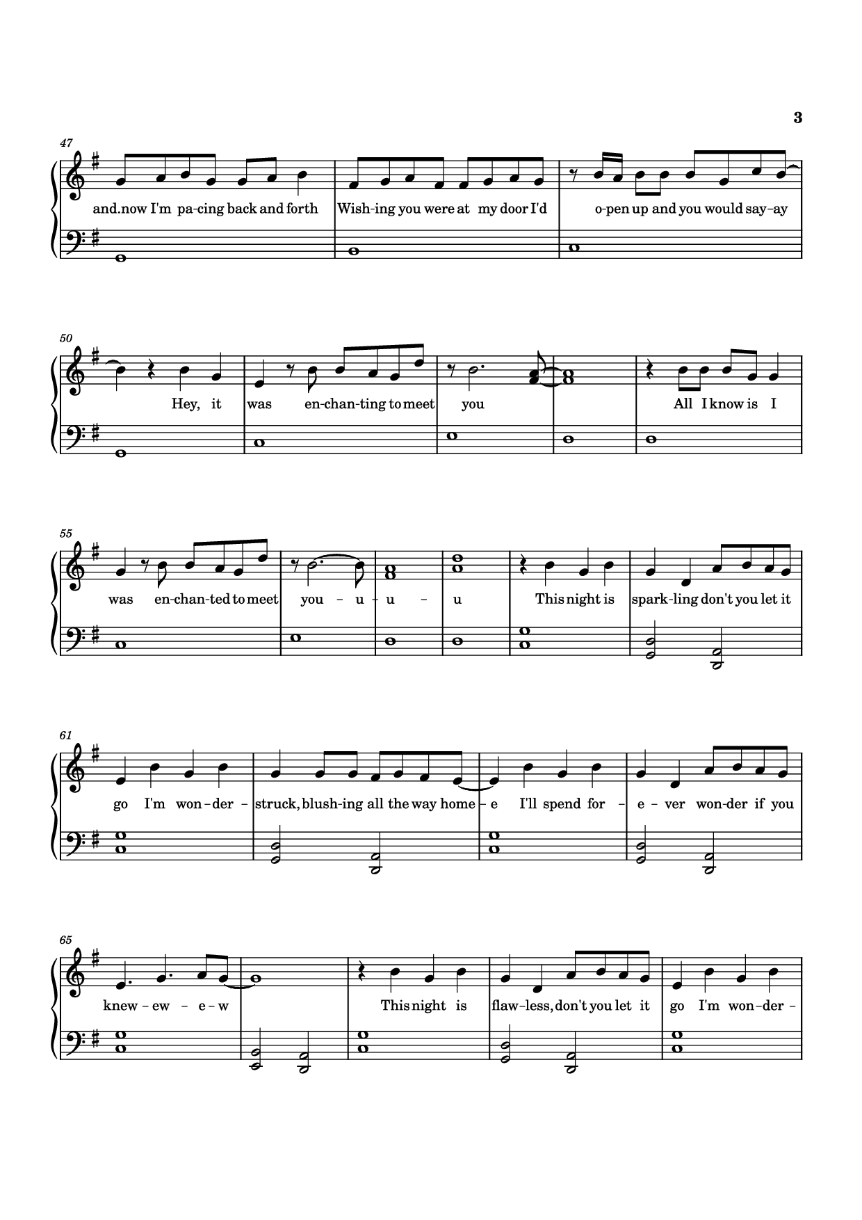 Trang 3 của Sheet nhạc PDF Piano bài hát Enchanted Piano easy - Taylor Swift