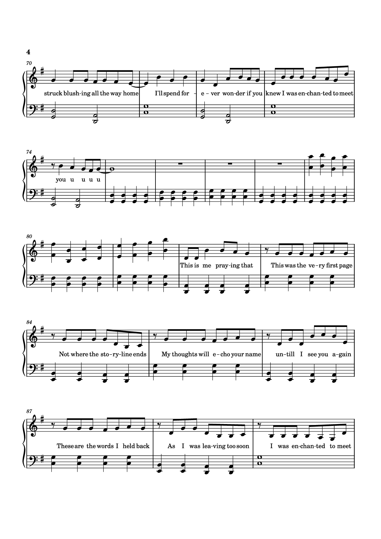 Trang 4 của Sheet nhạc PDF Piano bài hát Enchanted Piano easy - Taylor Swift
