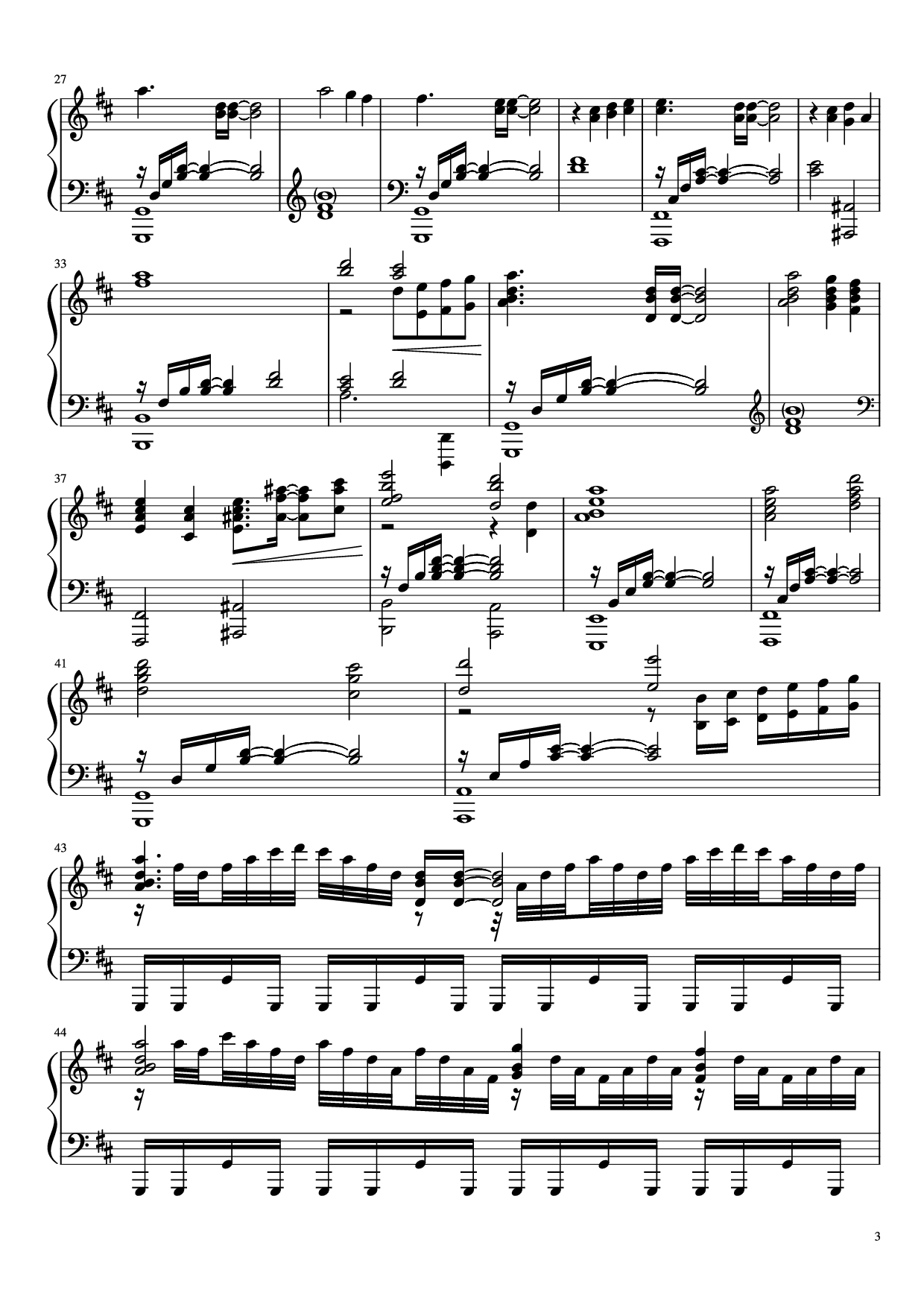 Trang 3 của Sheet nhạc PDF Piano bài hát Ascension to Heaven Piano - Yusuke Ishiwata
