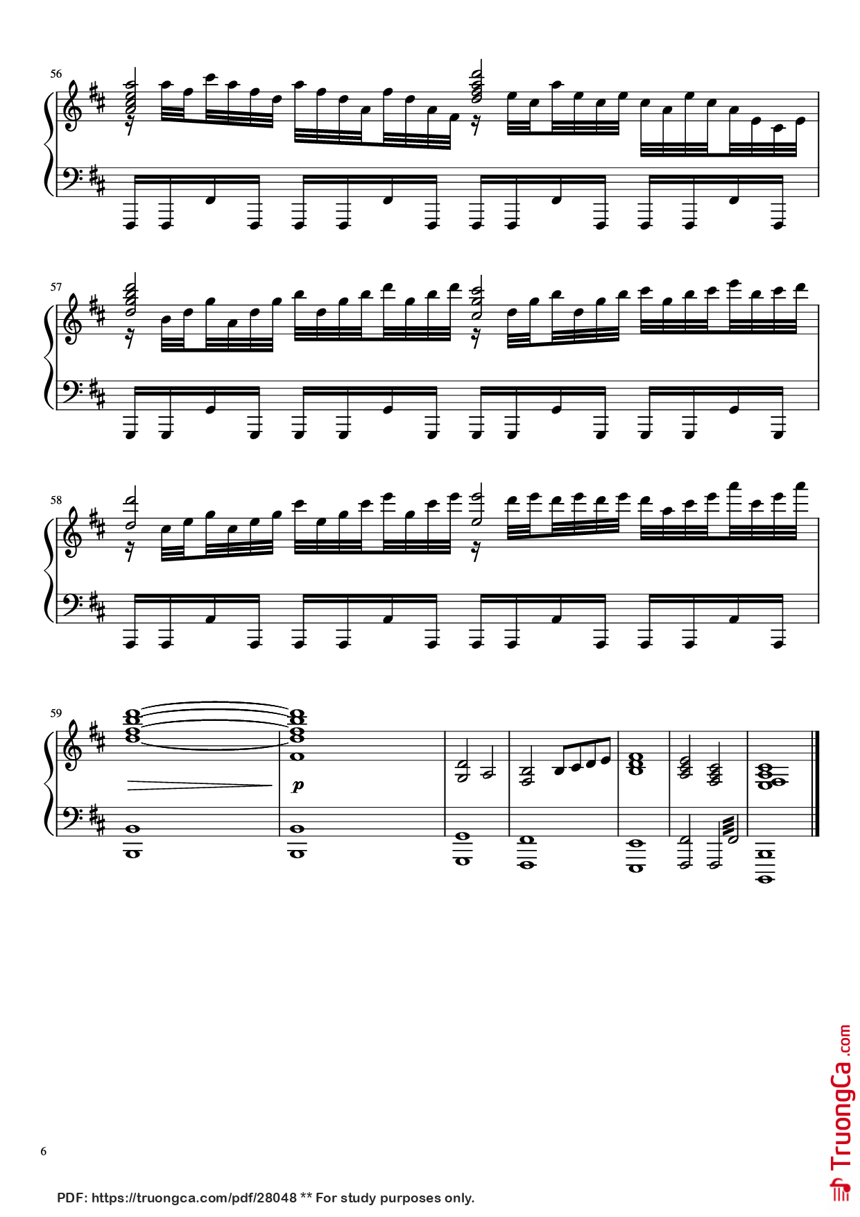 Trang 6 của Sheet nhạc PDF Piano bài hát Ascension to Heaven Piano - Yusuke Ishiwata