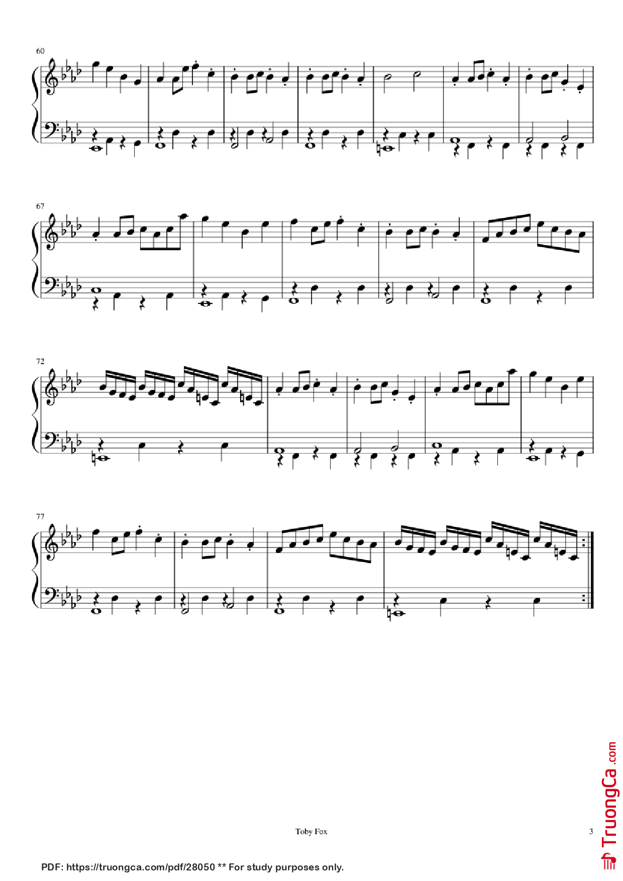 Trang 3 của Sheet nhạc PDF Piano bài hát Finale Piano - Composed by Toby Fox Arranged by ThePopStarDude