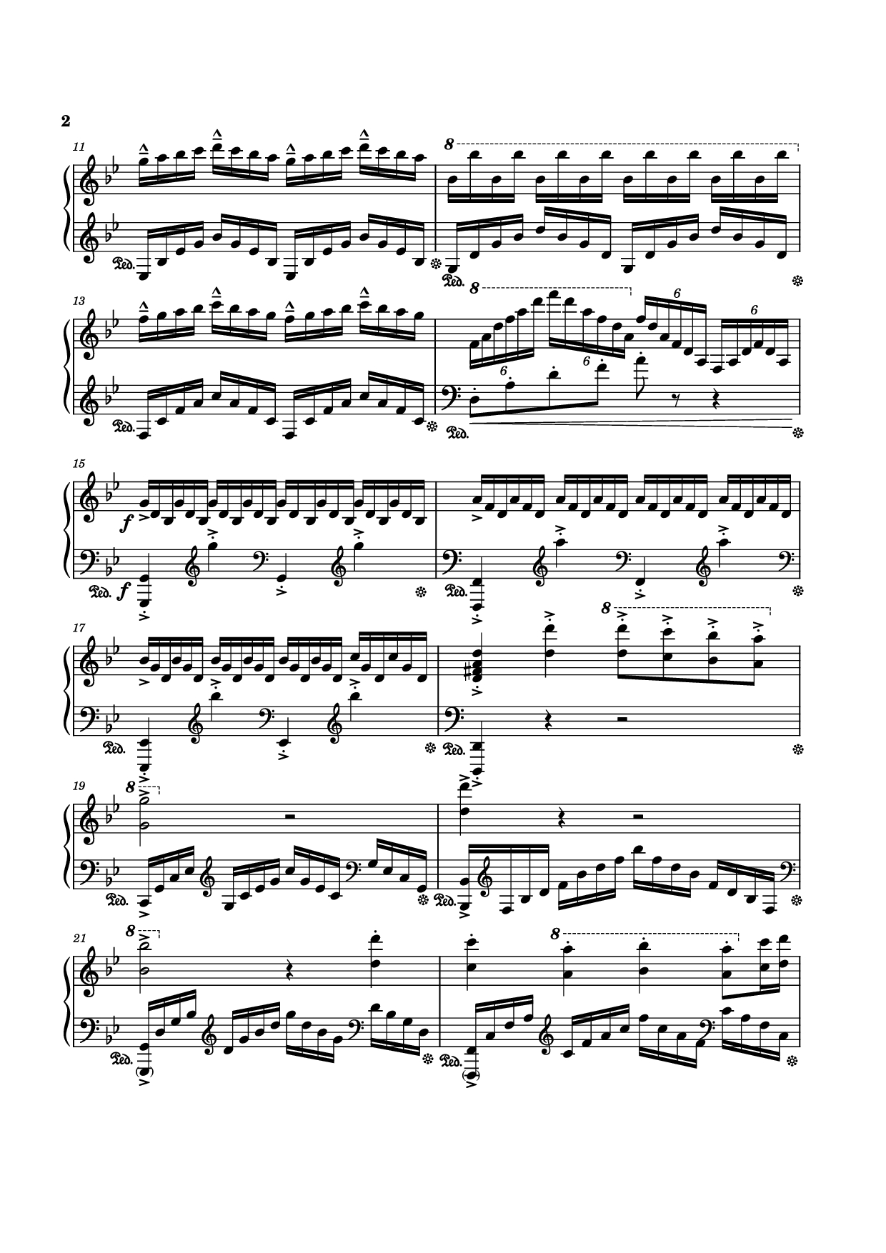 Trang 2 của Sheet nhạc PDF Piano bài hát Rain Piano - Composed by Tony Ann