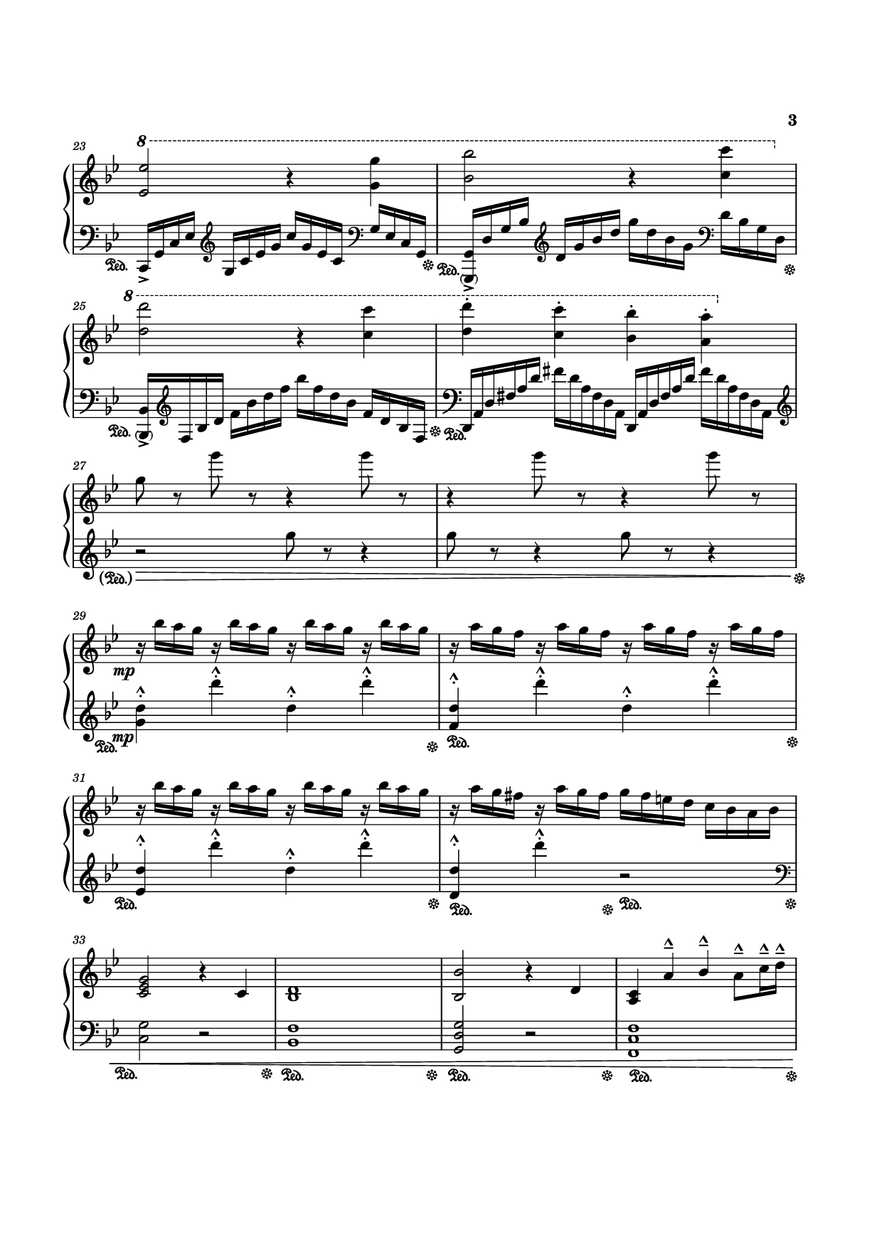 Trang 3 của Sheet nhạc PDF Piano bài hát Rain Piano - Composed by Tony Ann