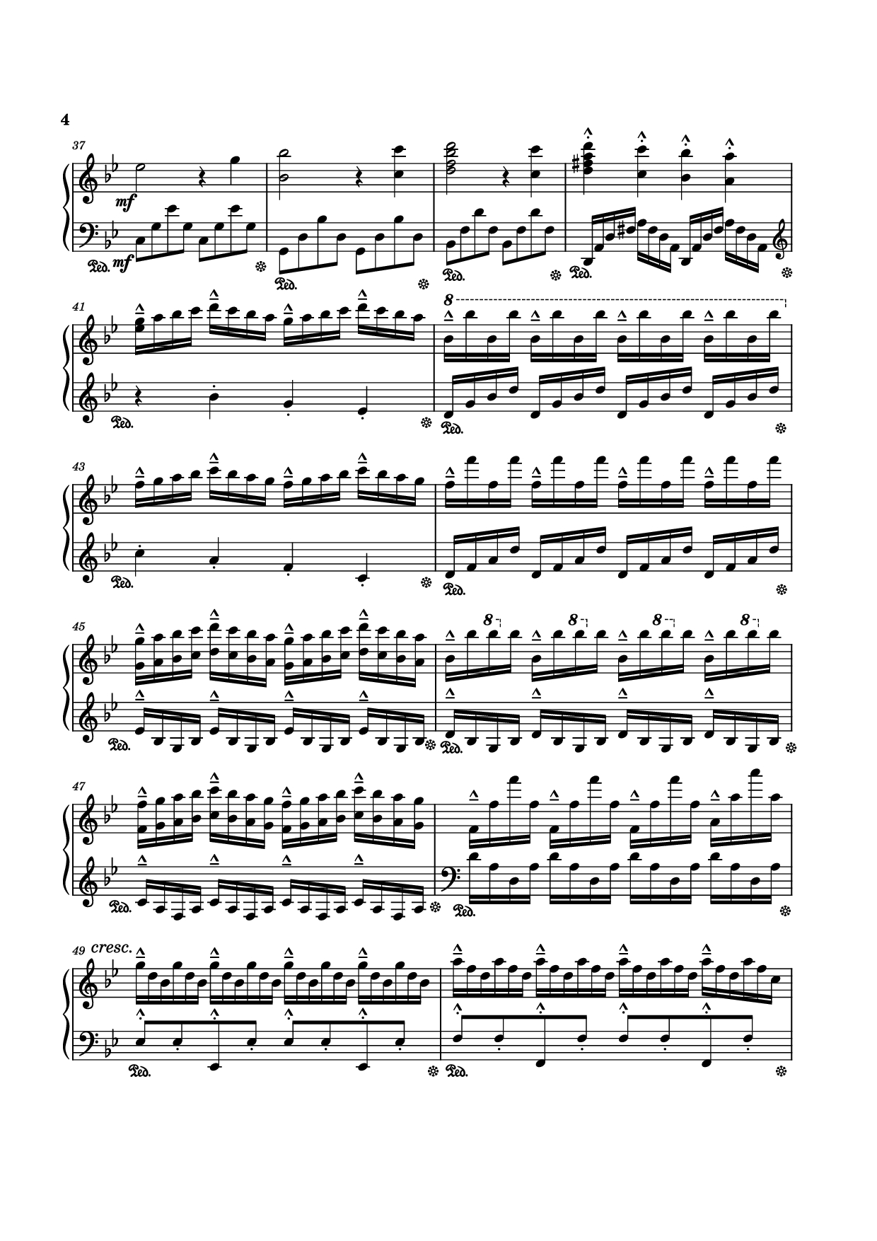 Trang 4 của Sheet nhạc PDF Piano bài hát Rain Piano - Composed by Tony Ann