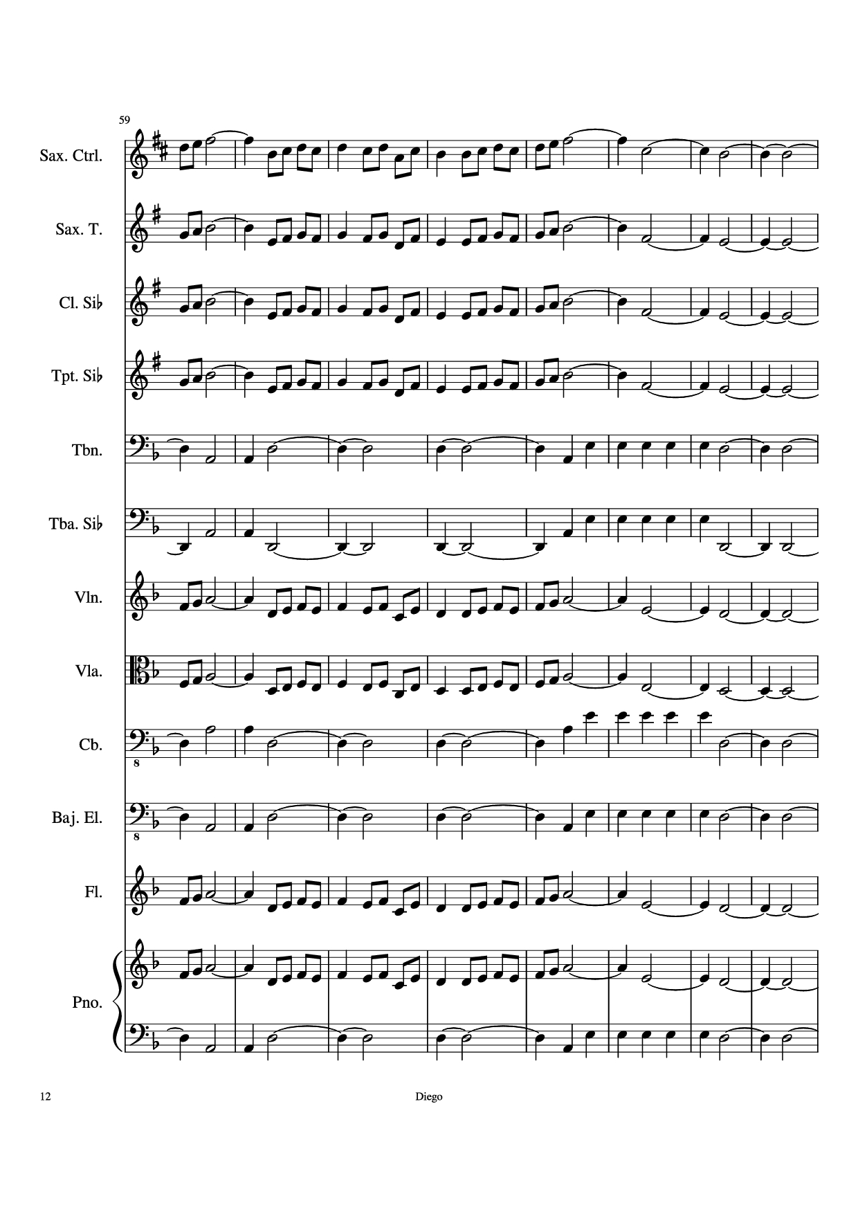 Trang 12 của Sheet nhạc PDF bài hát Piratas del caribe Piano - DiegoSC