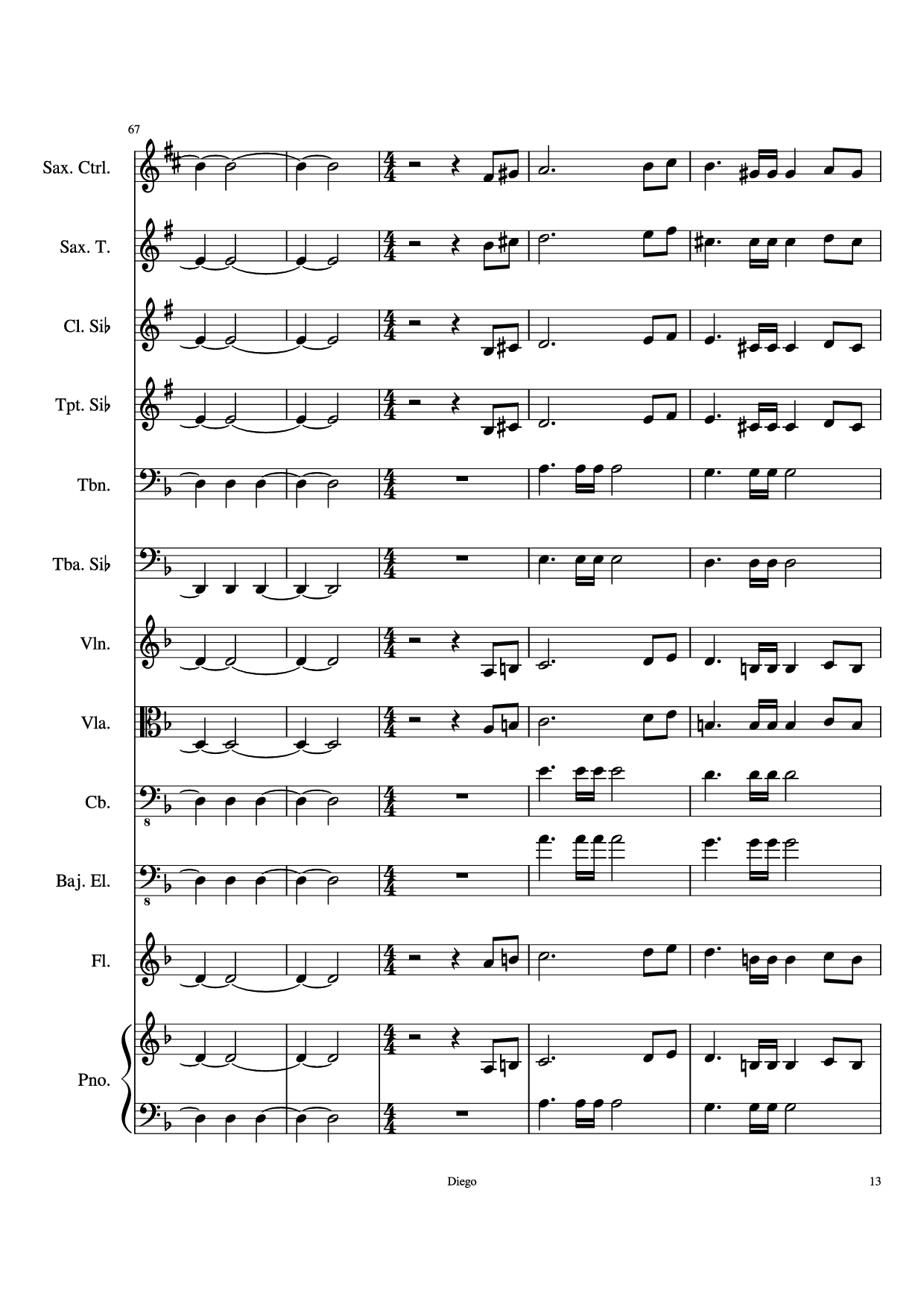 Trang 13 của Sheet nhạc PDF bài hát Piratas del caribe Piano - DiegoSC