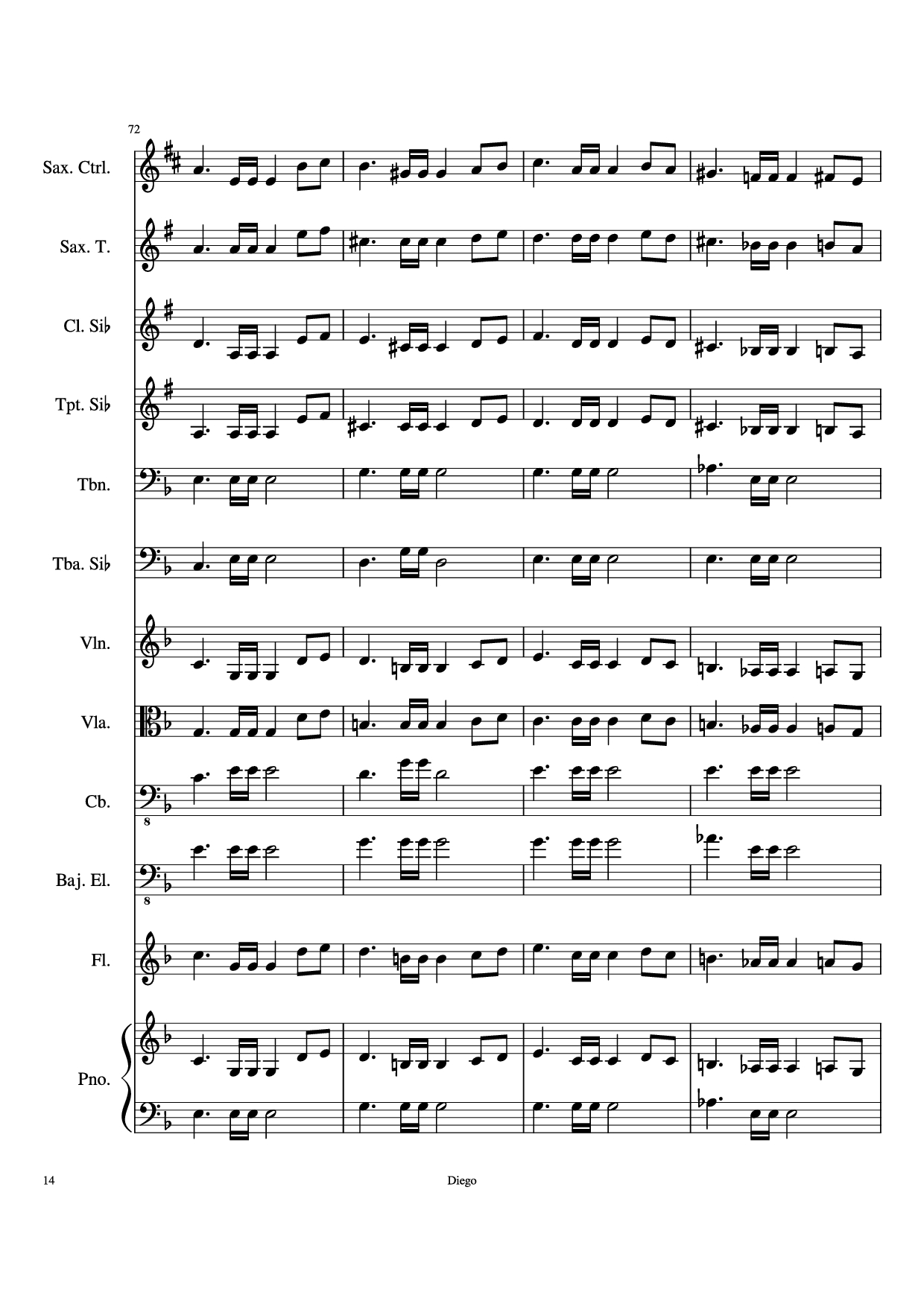 Trang 14 của Sheet nhạc PDF bài hát Piratas del caribe Piano - DiegoSC