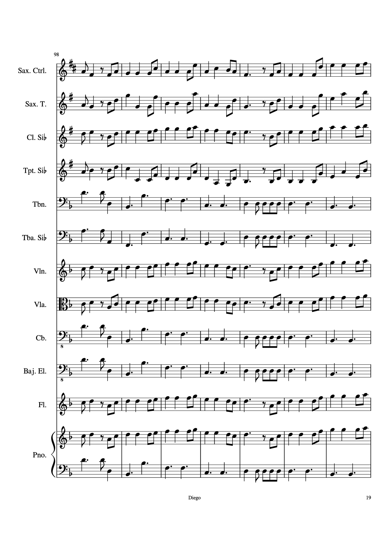 Trang 19 của Sheet nhạc PDF bài hát Piratas del caribe Piano - DiegoSC