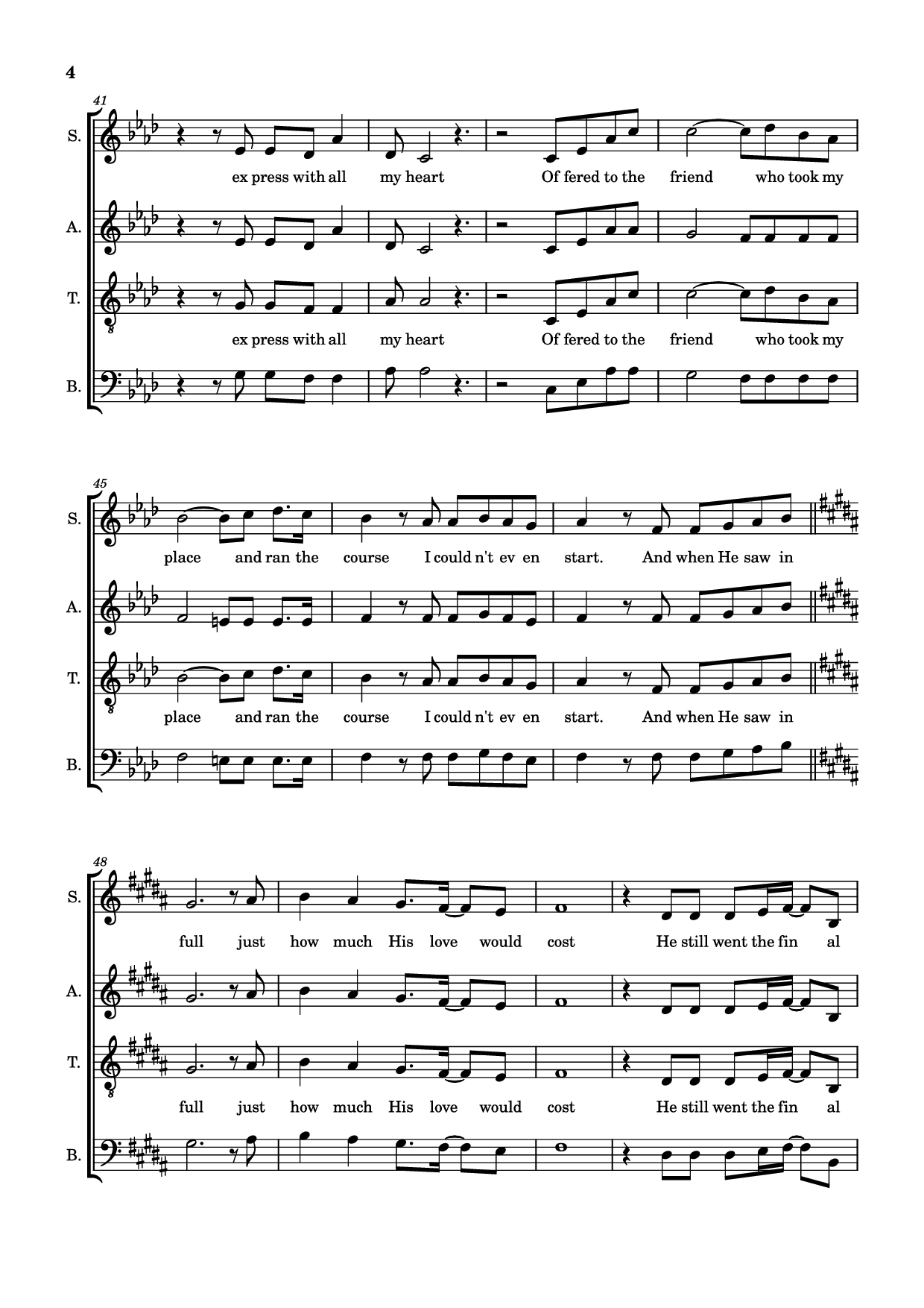 Trang 4 của Sheet nhạc PDF bài hát Were It Not For Grace - Larnelle Harris