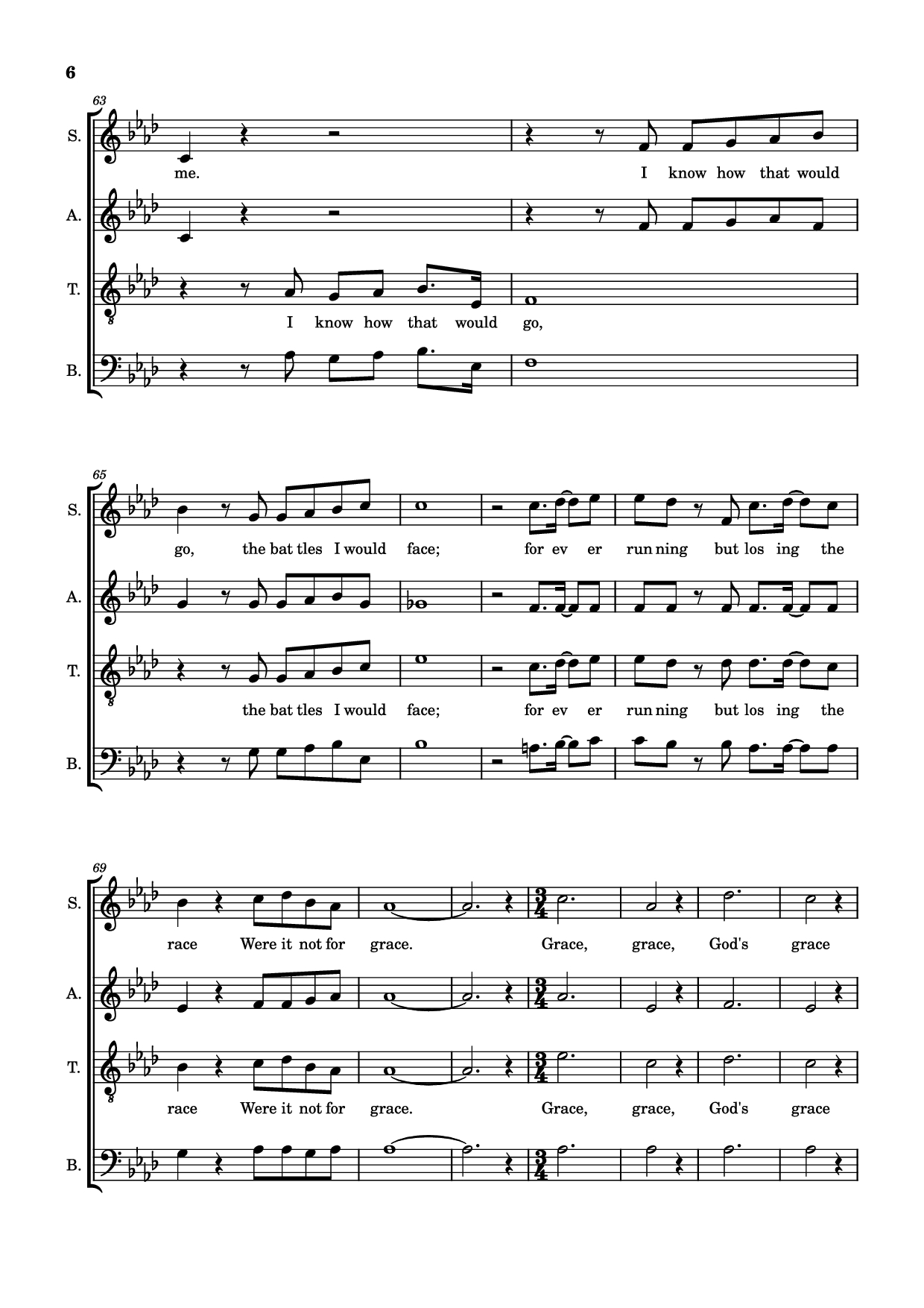 Trang 6 của Sheet nhạc PDF bài hát Were It Not For Grace - Larnelle Harris