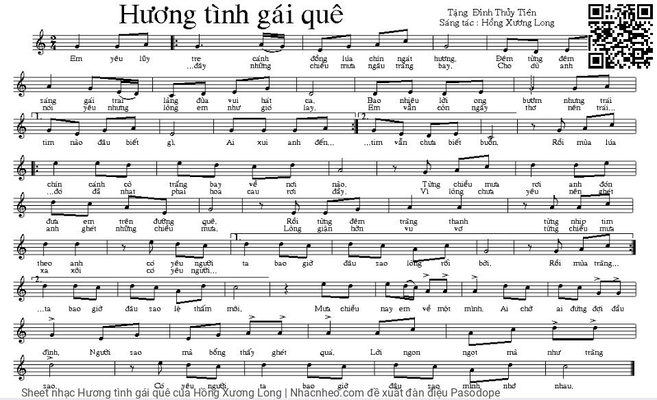 Em yêu luỹ tre cánh đồng lúa chín ngát hương, Trang 1