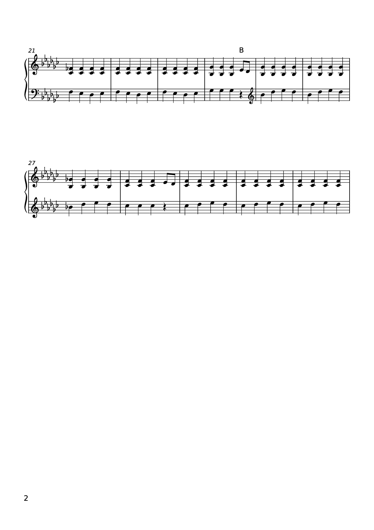 Trang 2 của Sheet nhạc PDF Piano bài hát Flohwalzer ~ Flea Waltz Piano - Anonymous