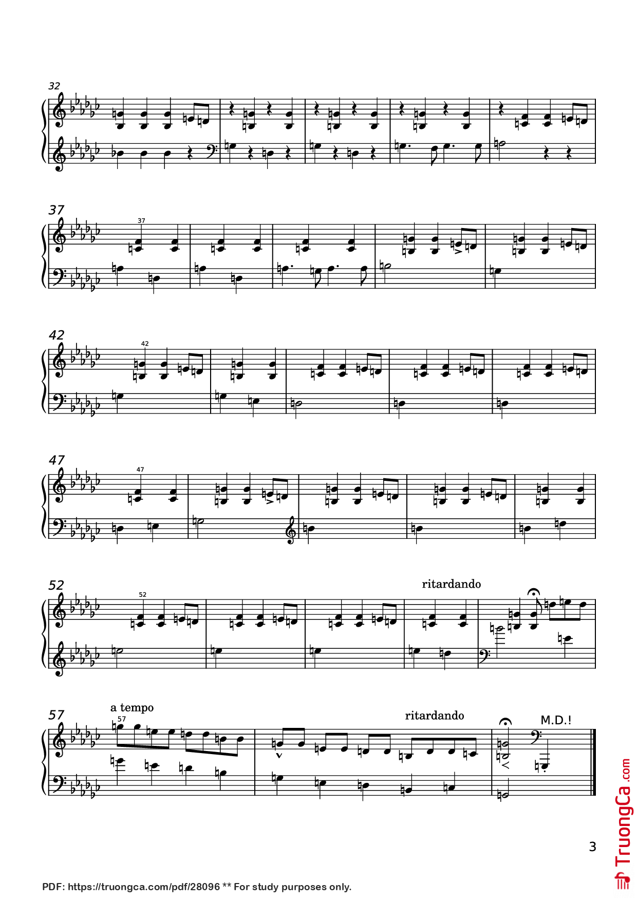 Trang 3 của Sheet nhạc PDF Piano bài hát Flohwalzer ~ Flea Waltz Piano - Anonymous