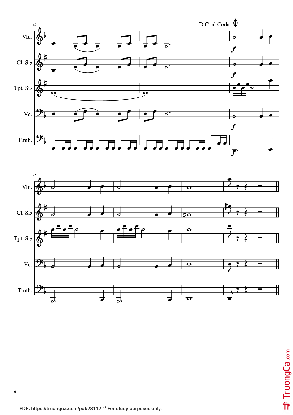 Trang 6 của Sheet nhạc PDF bài hát EL BUENO, EL FEO Y EL MALO. Violin - Ennio Morricone