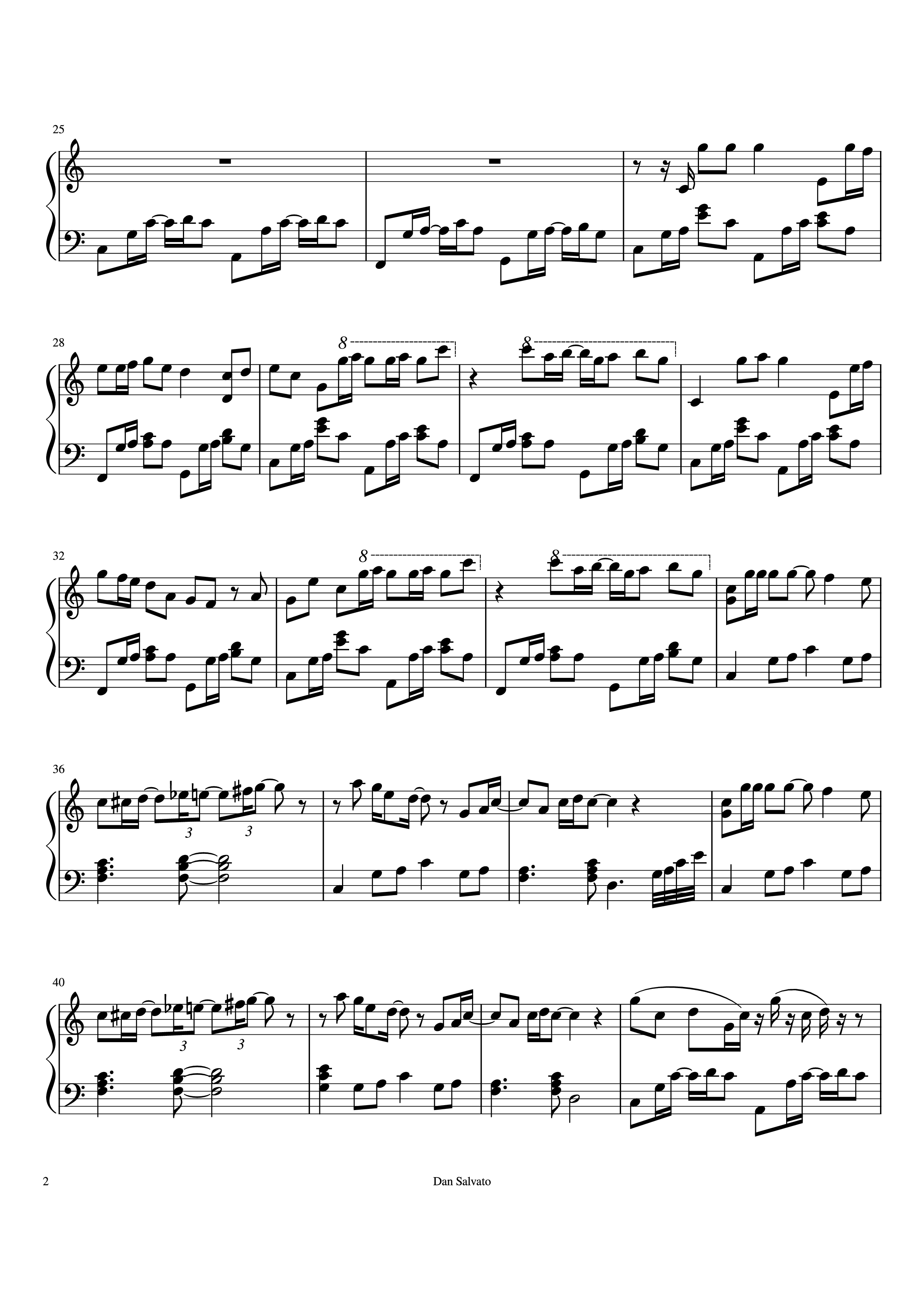 Trang 2 của Sheet nhạc PDF Piano bài hát Your Reality Piano - Arranged by Maelstrom Transcribed by Runeon