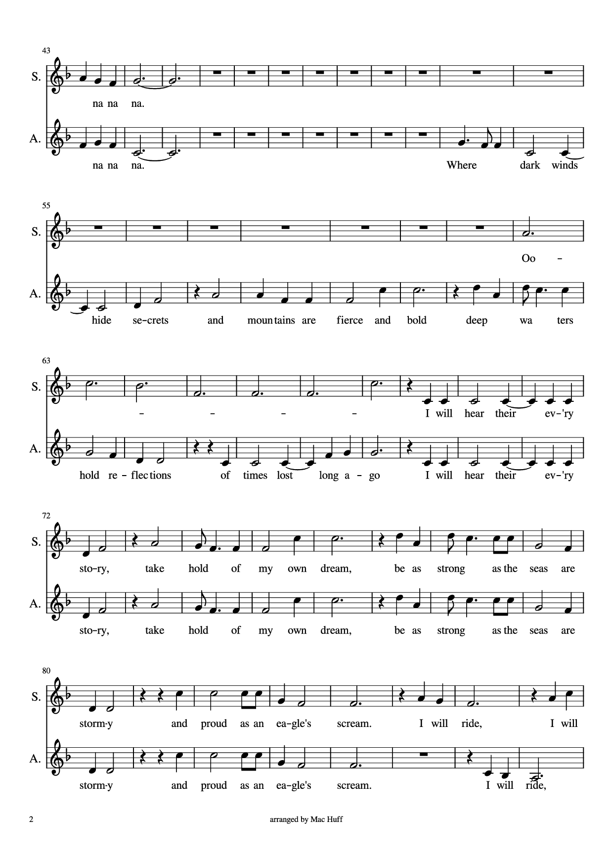 Trang 2 của Sheet nhạc PDF bài hát Touch the sky - Alexander L. Mandel