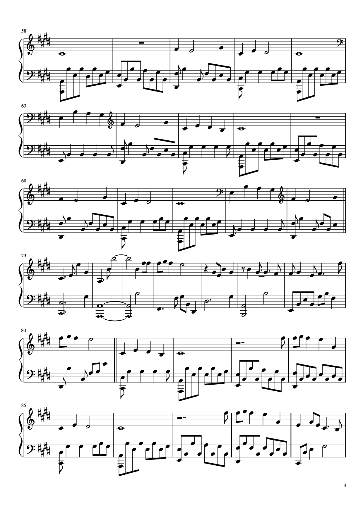 Trang 3 của Sheet nhạc PDF Piano bài hát Lonely Day Piano - Jurrivh