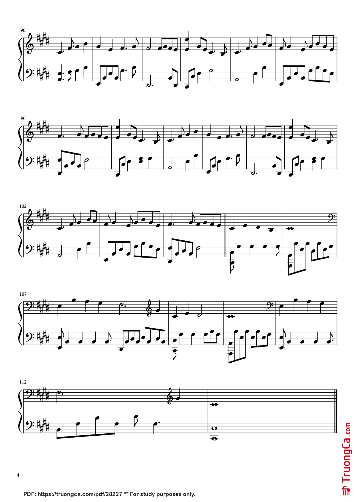 Trang 4 của Sheet nhạc PDF Piano bài hát Lonely Day Piano - Jurrivh