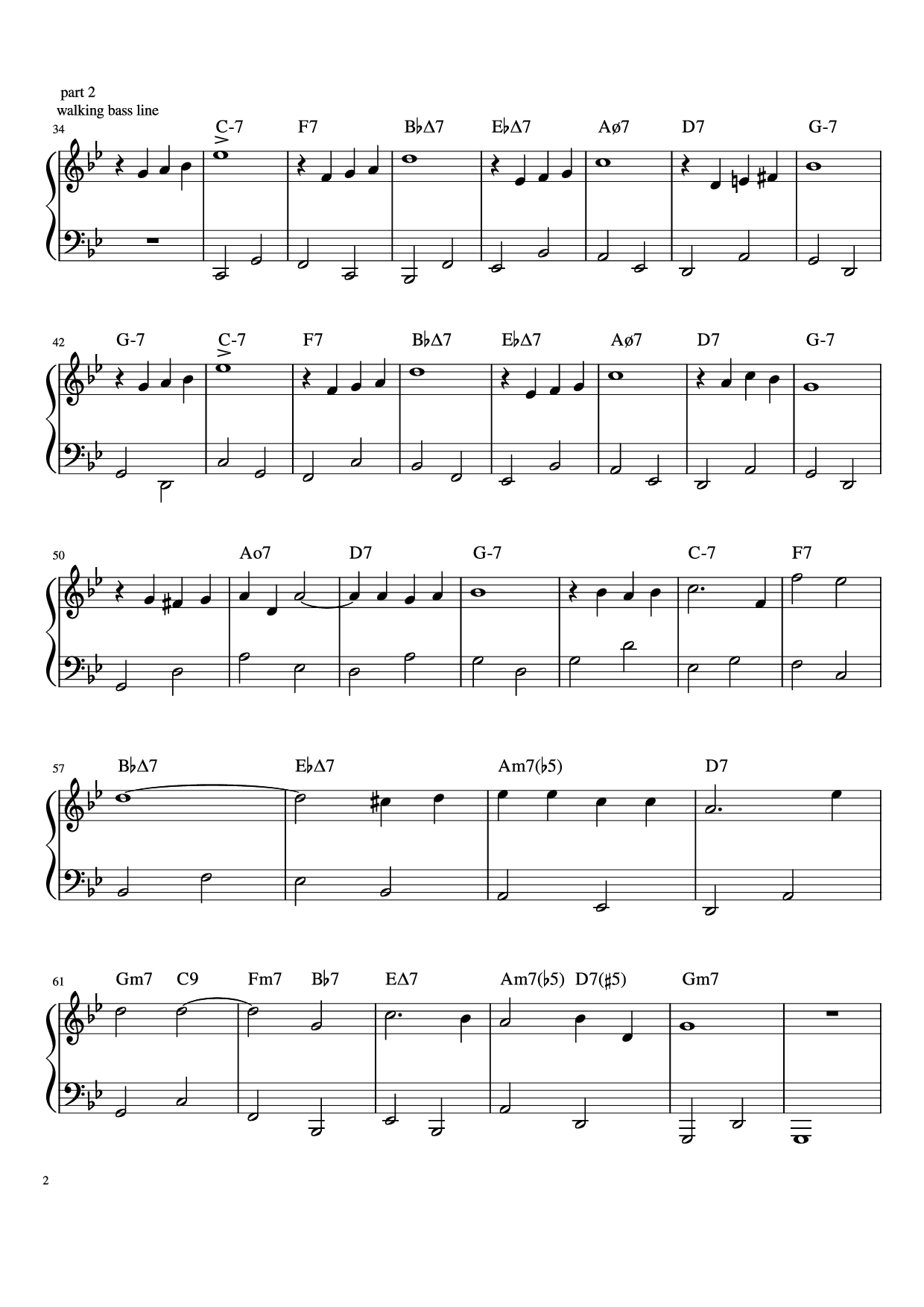 Trang 2 của Sheet nhạc PDF Piano bài hát Autumn Leaves Piano Easy - Joseph Kosma