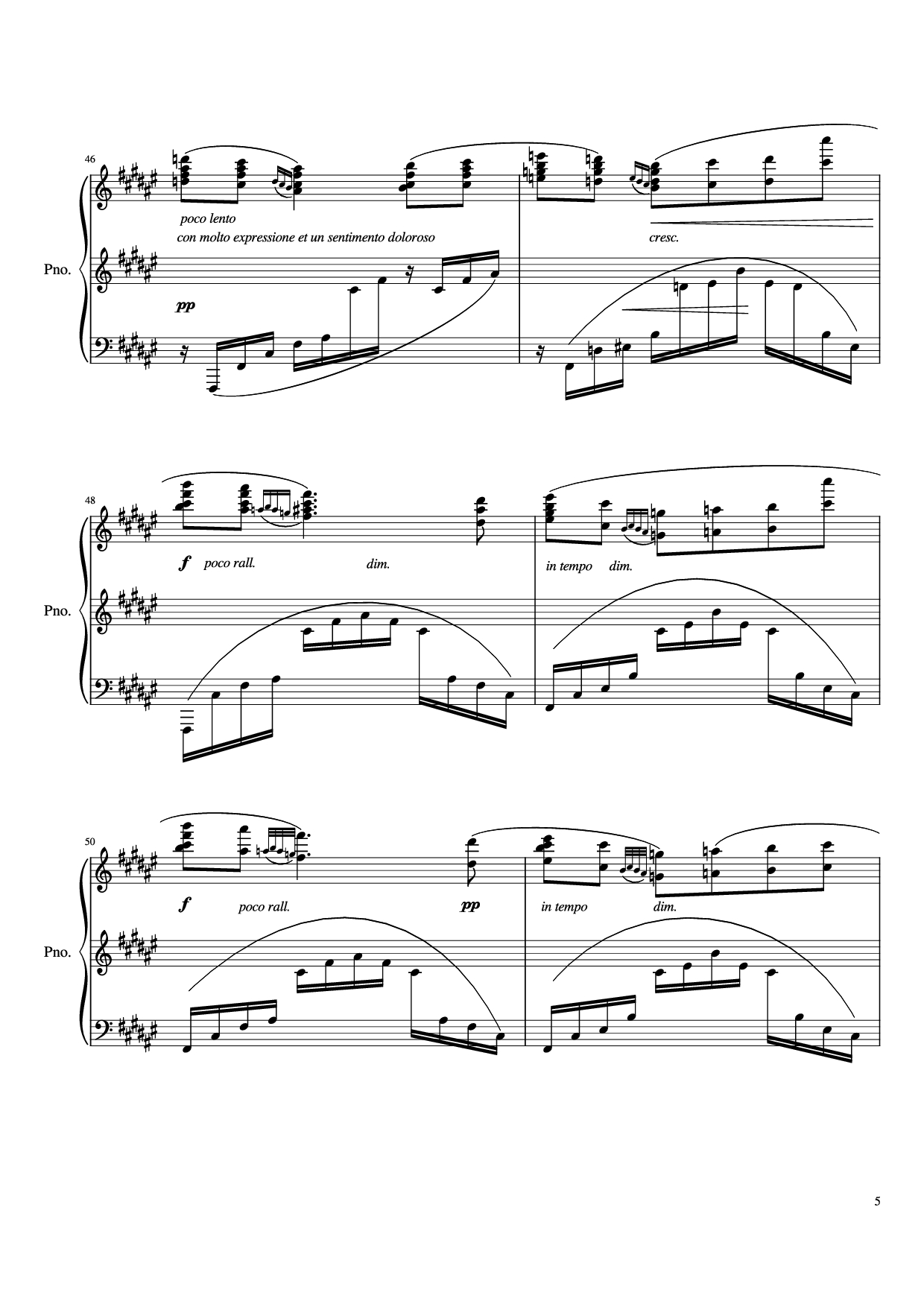 Trang 5 của Sheet nhạc PDF Piano bài hát IV. Quejas o la Maja y el Ruiseñor Piano - Enrique Granados