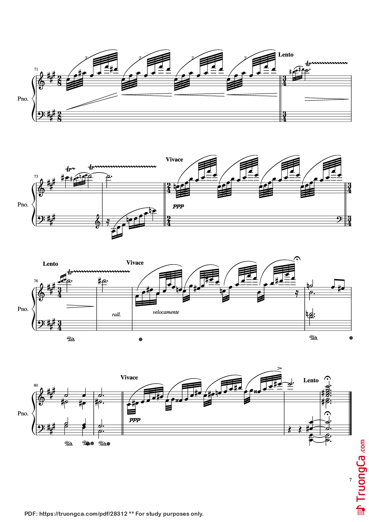 Trang 7 của Sheet nhạc PDF Piano bài hát IV. Quejas o la Maja y el Ruiseñor Piano - Enrique Granados