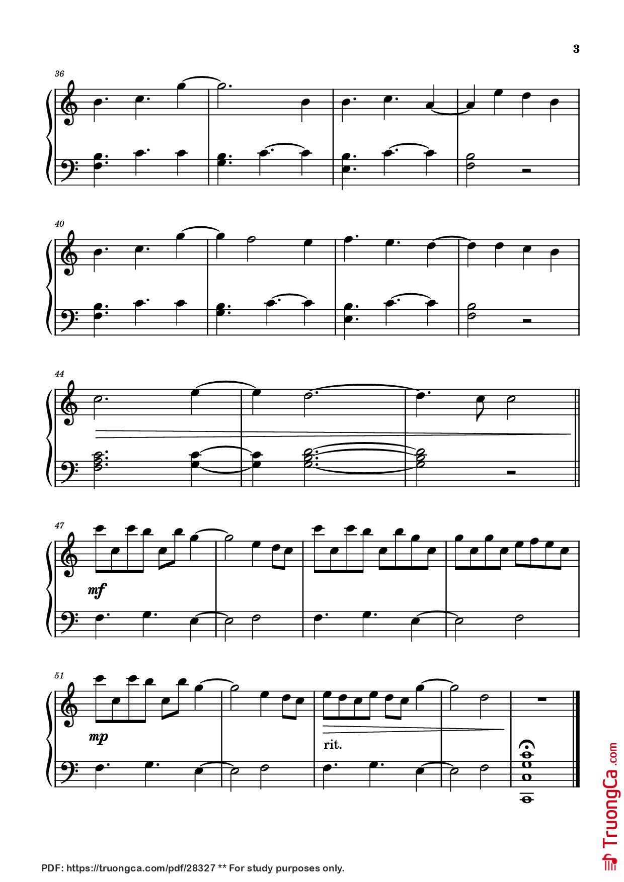Trang 3 của Sheet nhạc PDF Piano bài hát A Thousand Miles Piano - VANESSA CARLTON