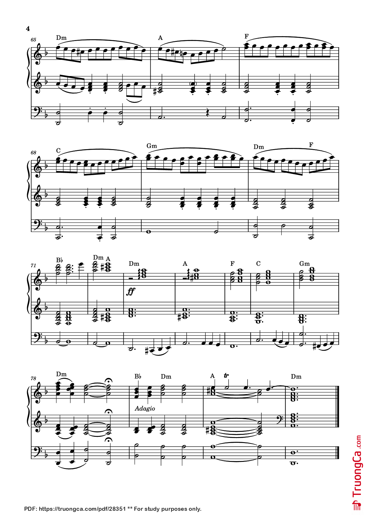 Trang 4 của Sheet nhạc PDF bài hát Sarabande - Georg Friedrich Händel (1685-1759