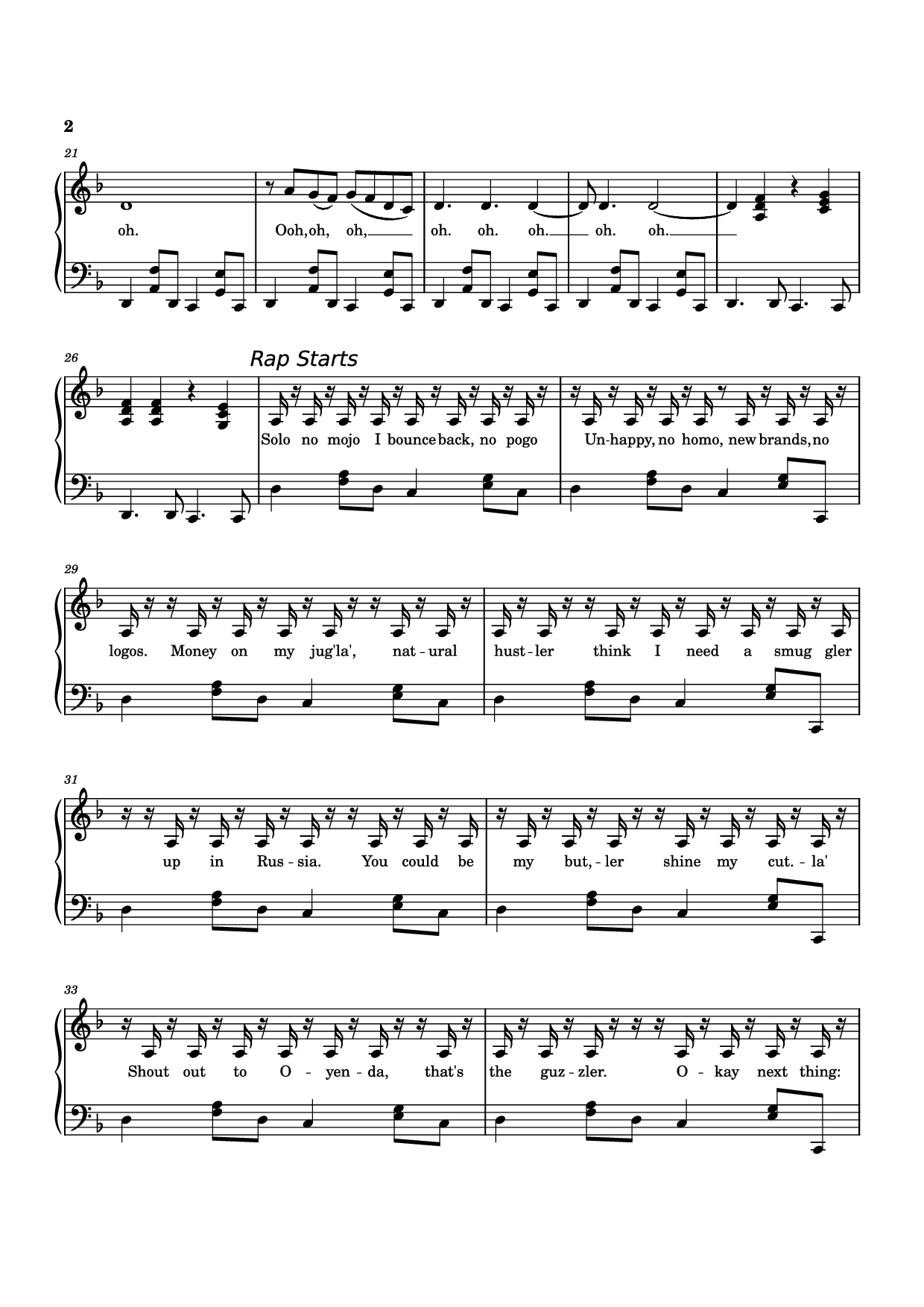 Trang 2 của Sheet nhạc PDF bài hát Anxiety Piano - Doechii