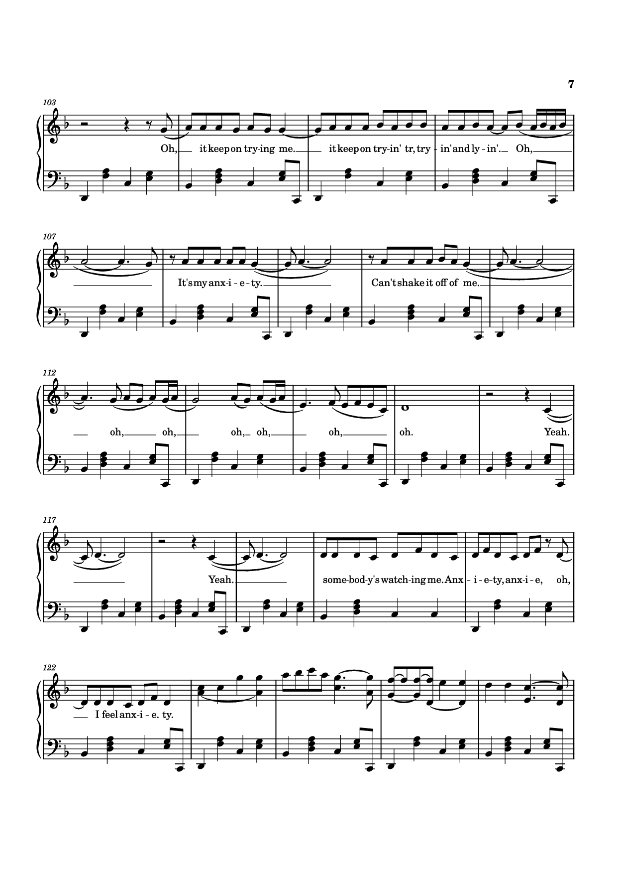 Trang 7 của Sheet nhạc PDF bài hát Anxiety Piano - Doechii