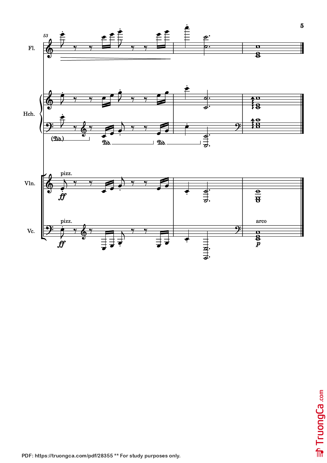 Trang 5 của Sheet nhạc PDF bài hát March Violin - Mozart