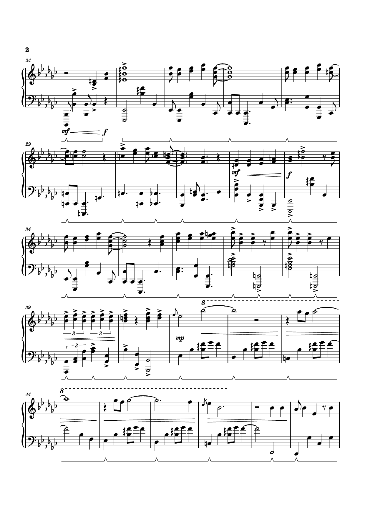 Trang 2 của Sheet nhạc PDF Piano bài hát Black Sorrow Piano - STUDIO LICO, 최용수